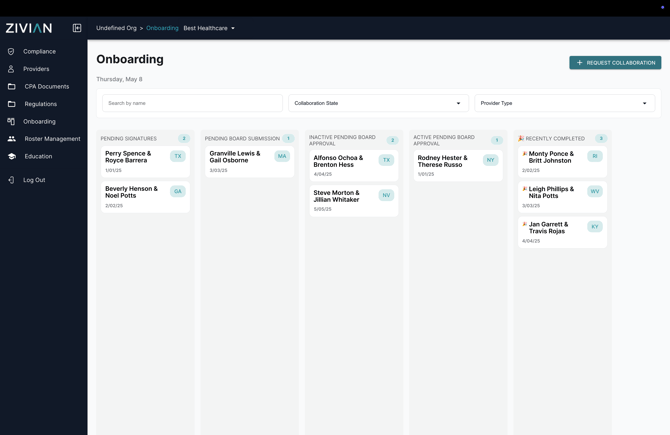 onboarding - dashboard