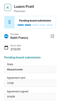 pending board submission